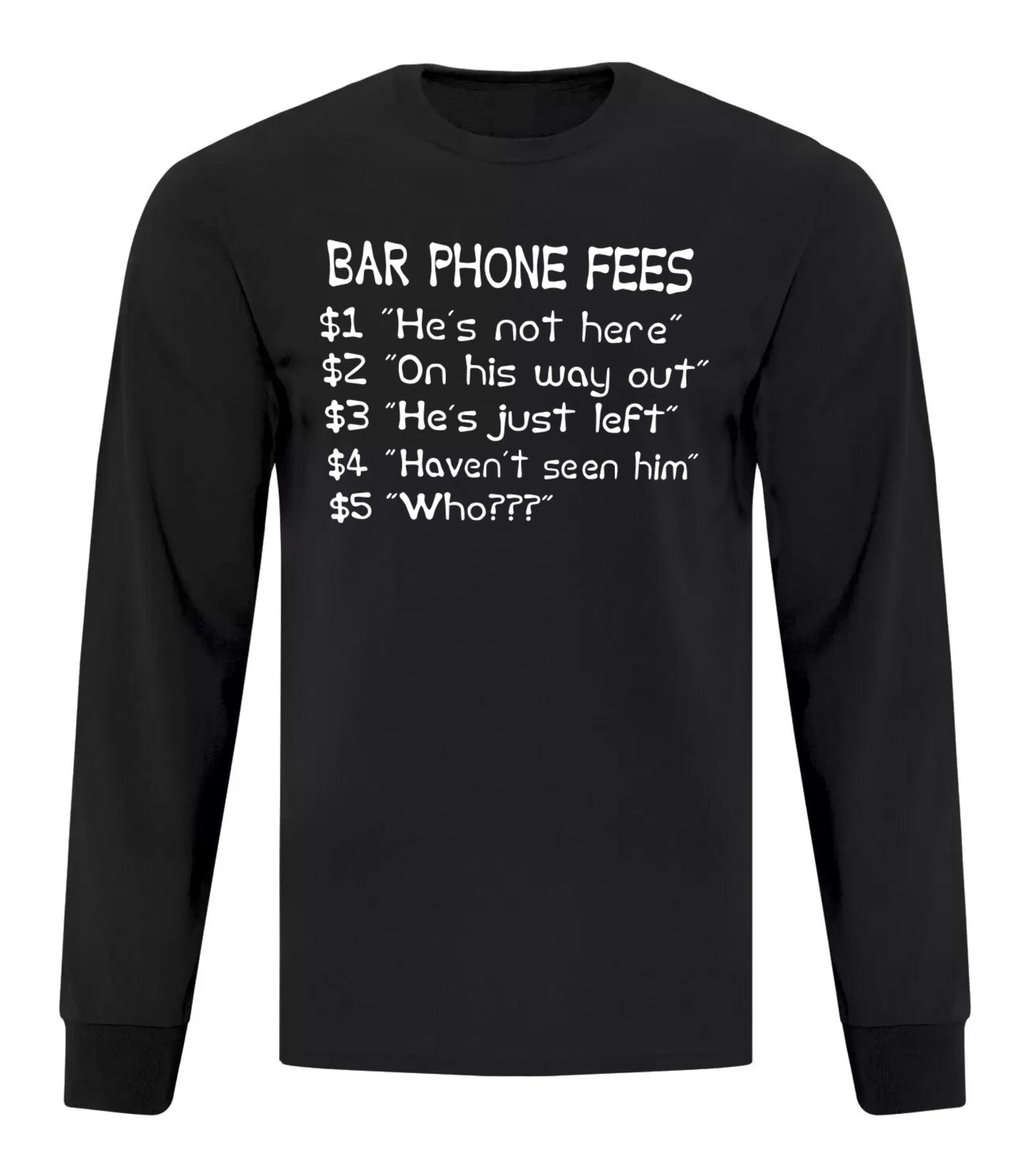 Bar Phone Fees
