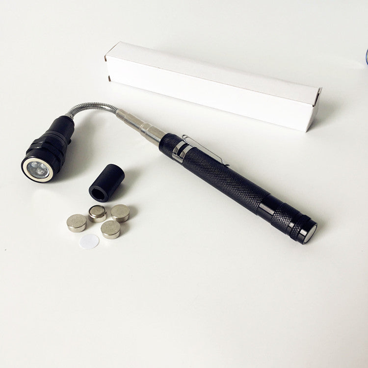 3 LED Telescopic Aluminum Flashlight with Magnet