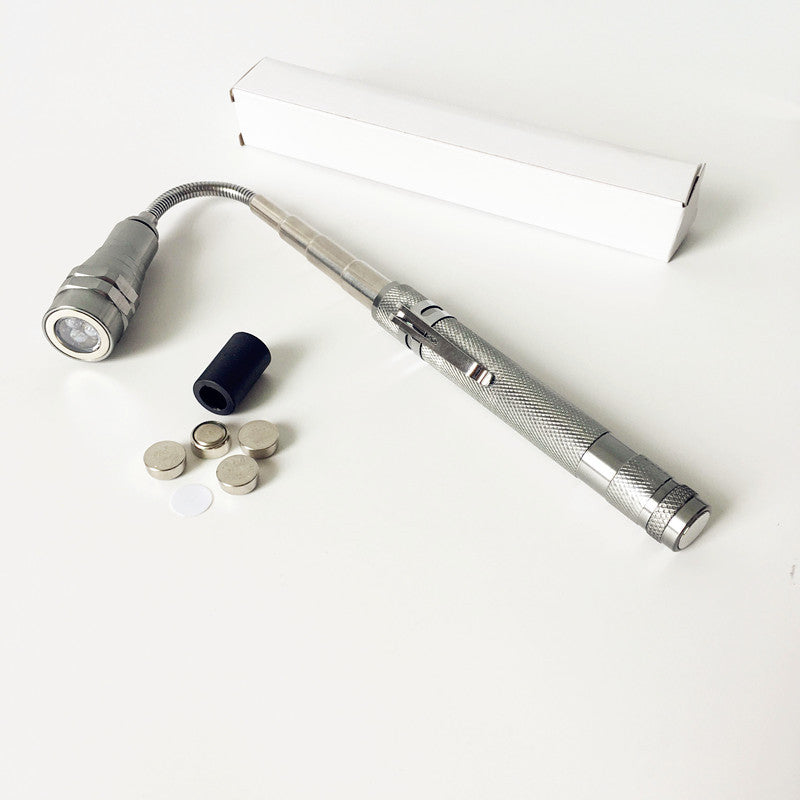 3 LED Telescopic Aluminum Flashlight with Magnet