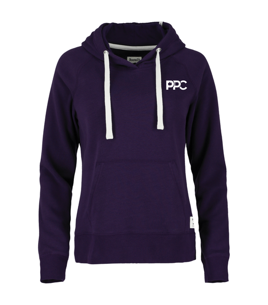 PPC Ladies Roots Purple Hoodie With White Strings (Candidate)