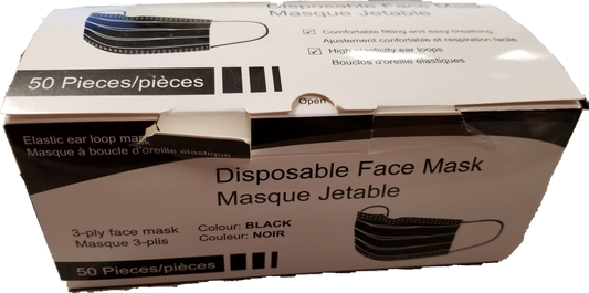 Disposable Face Masks - Black