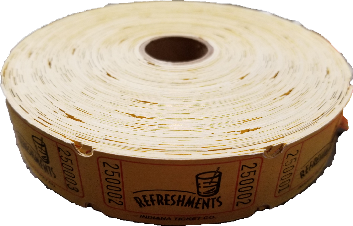 Coloured Refreshment Ticket Rolls