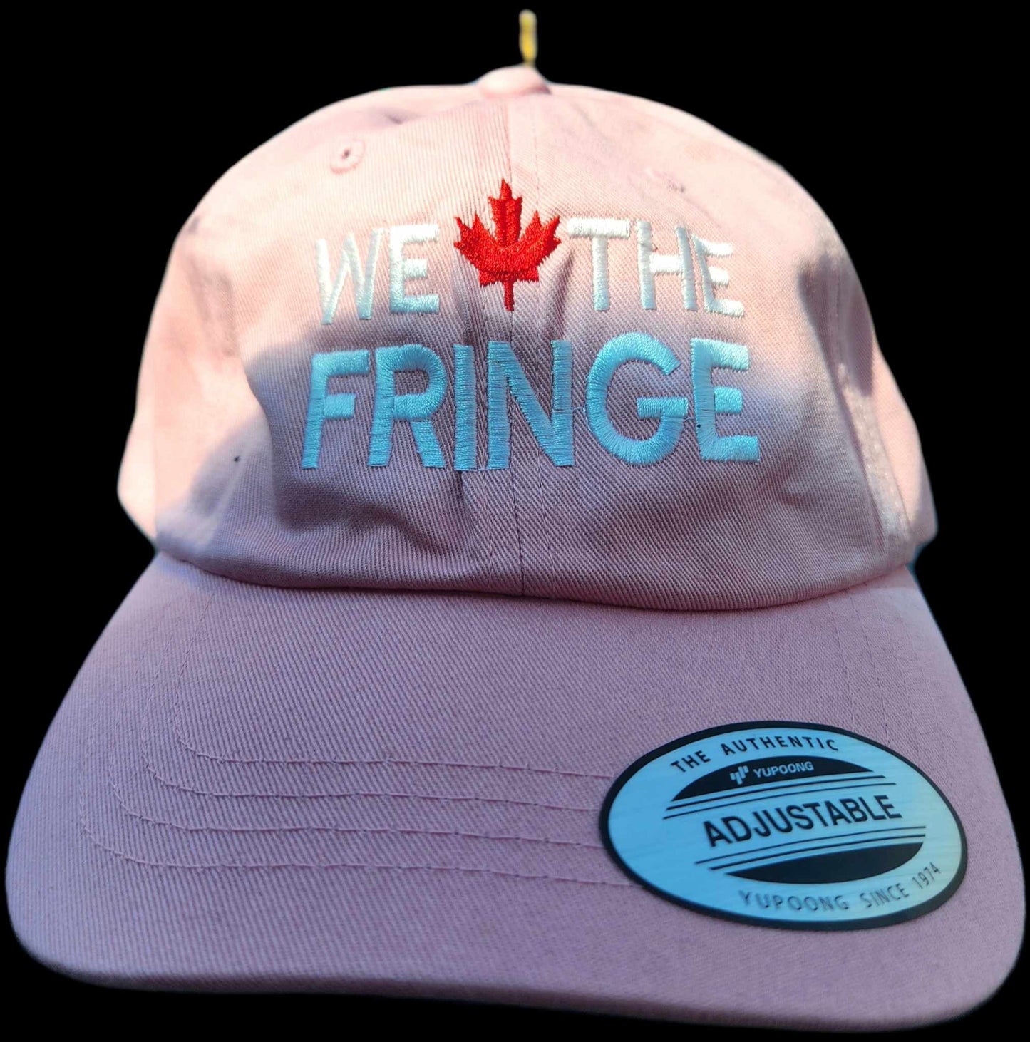 Pink Hat - with We The Fringe White Letter Embroidery