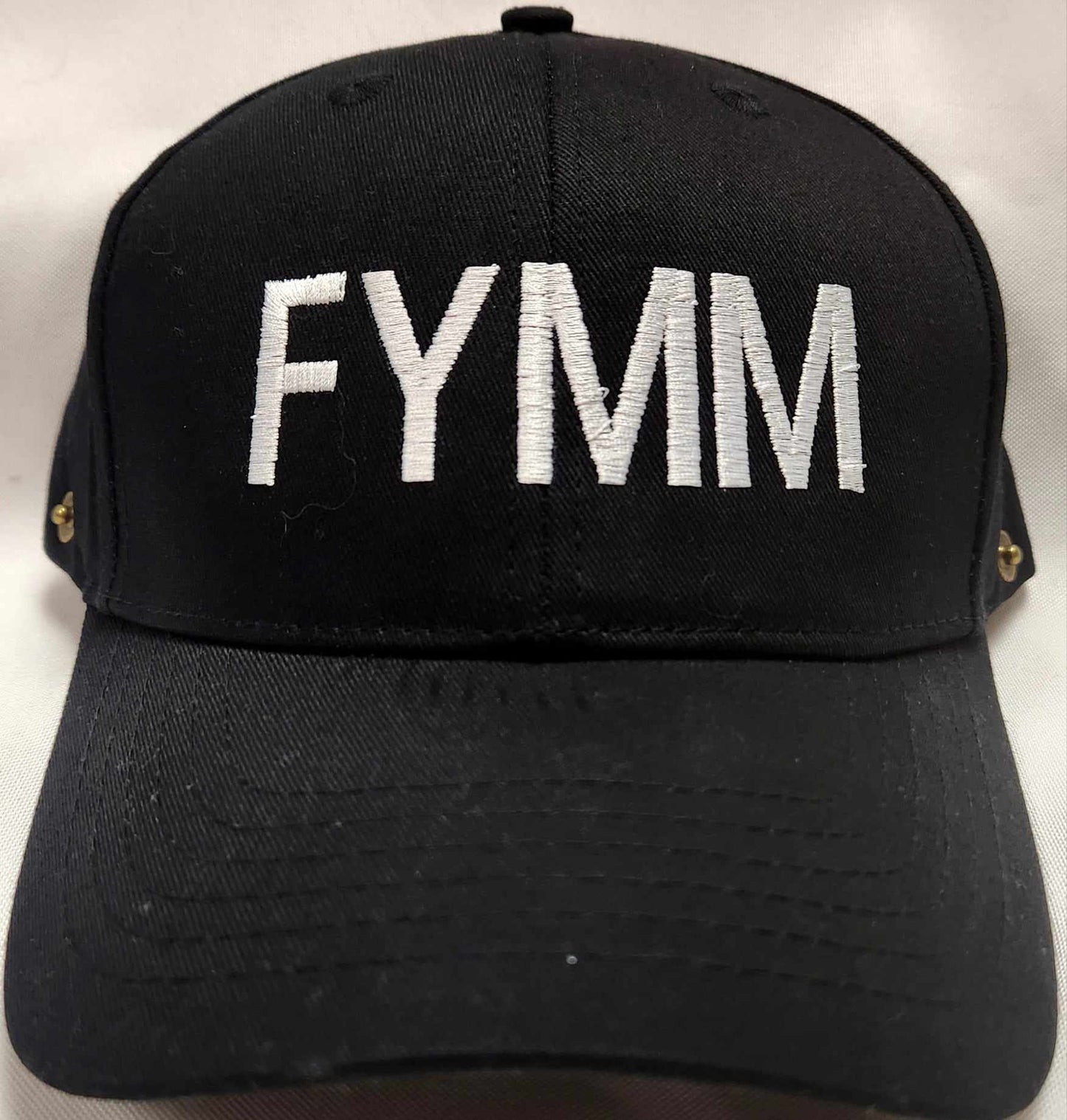FYMM Black Cap with White Embroidery (Custom Order)
