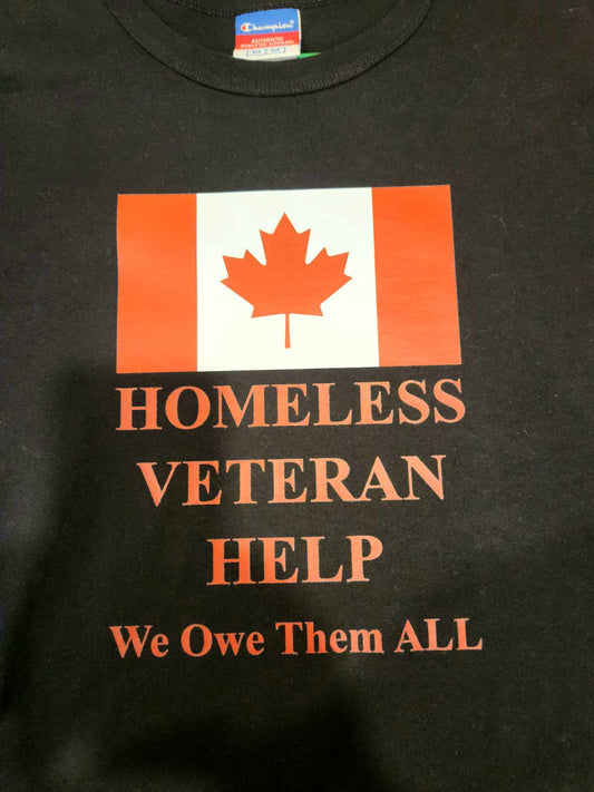 Homeless Veterans Black Long Sleeve T-Shirt (CUSTOM ORDER)