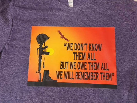 We Don't Know Them All Purple T-Shirt (CUSTOM ORDER)