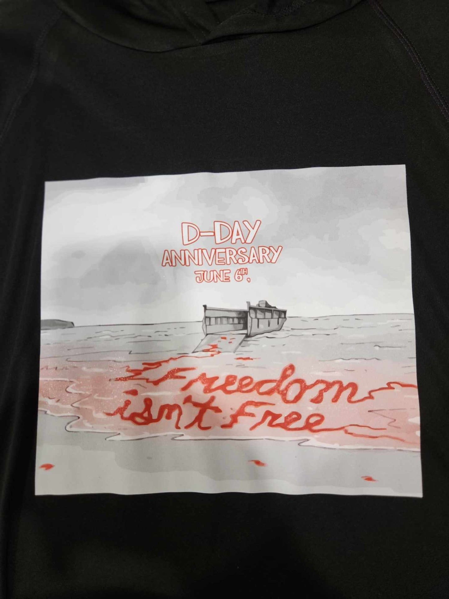 D-Day Anniversary Black Long Sleeve T-Shirt (CUSTOM ORDER)