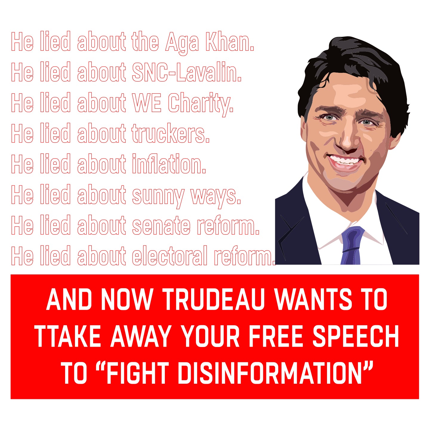 Custom Coroplast - Trudeau He Lied