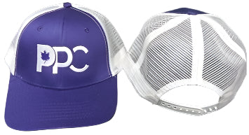 PPC Purple & White Hat With Mesh (CUSTOM ORDER)