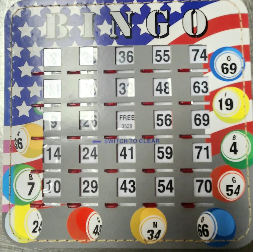 Shutter Cards - USA Bingo Balls