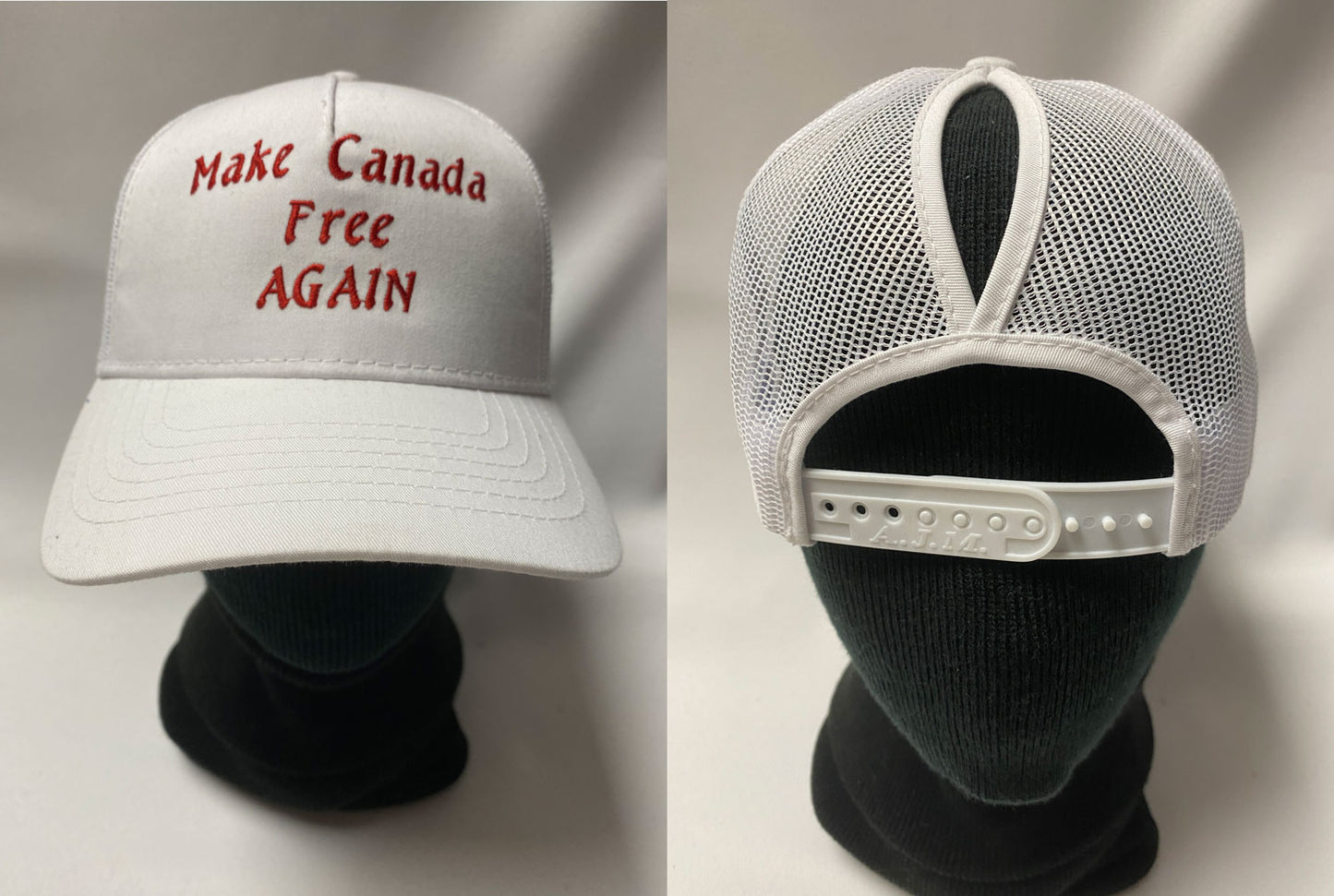BALL CAP MAKE CANADA FREE AGAIN 2022 - white embroidery on navy