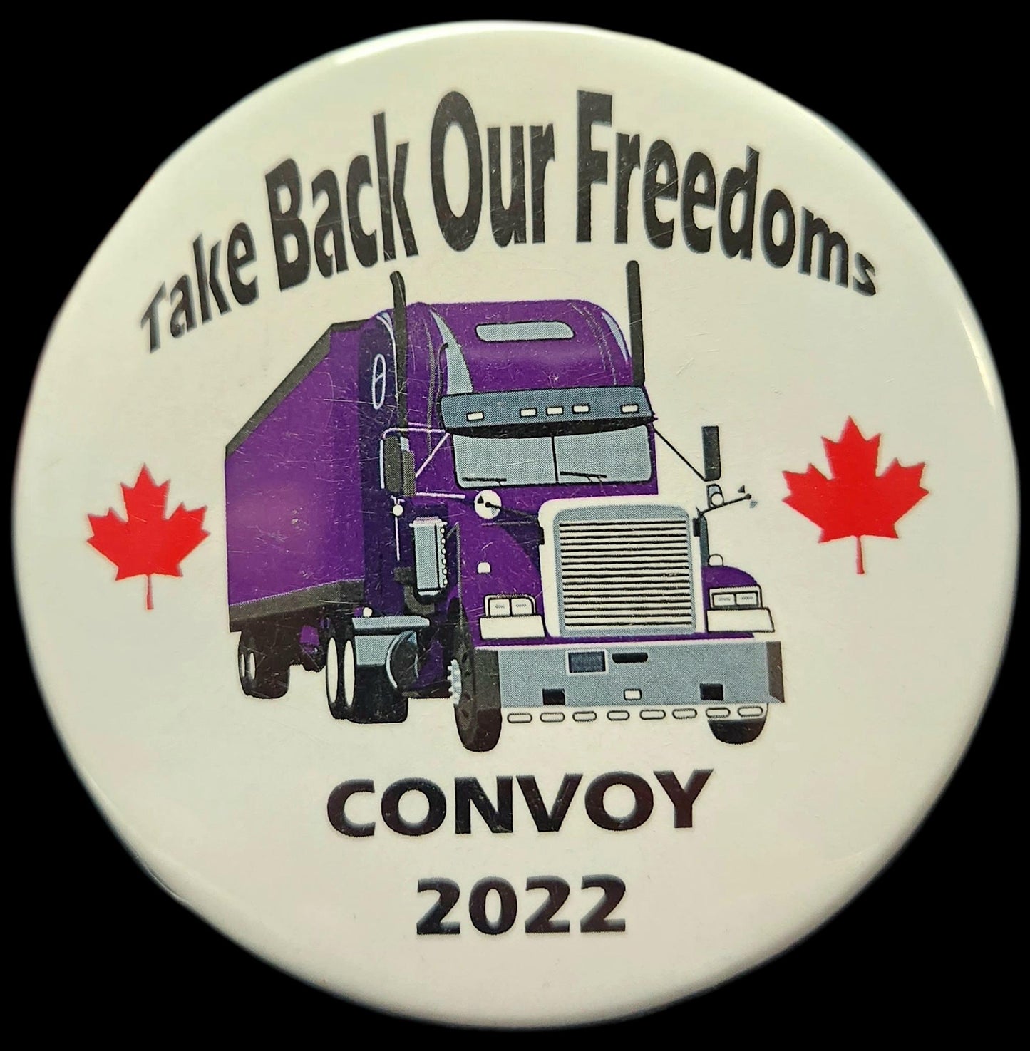 Button - Multiple - Trudeau, Vaccine and Convoy Logos