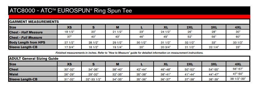 ATC™ EUROSPUN® RING SPUN TEE. ATC8000