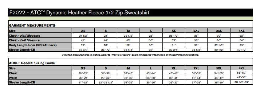 ATC™ DYNAMIC HEATHER FLEECE 1/2 ZIP SWEATSHIRT. F2022