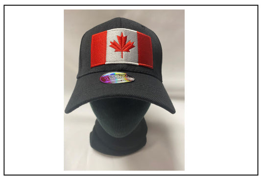 CANADA FLAG CAP original Canadian flag embroidered on black