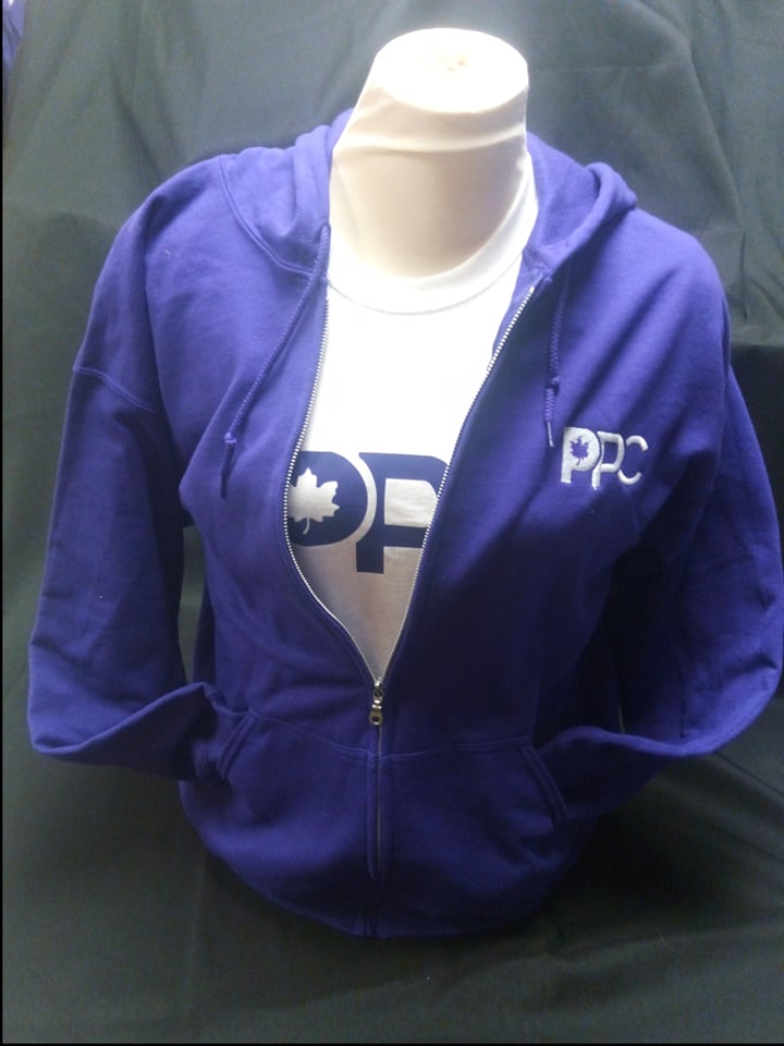 Purple Gildan PPC Hoodie zip down