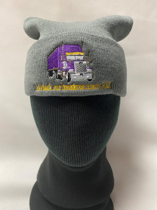 TRUCKER TOQUE light grey: "Take back our freedoms convoy 2022"