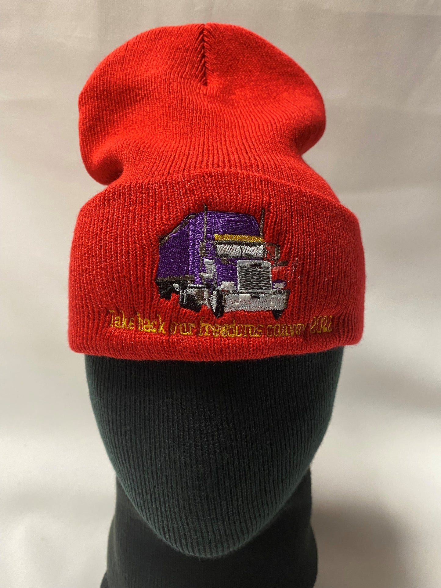 TRUCKER TOQUE red: "Take back our freedoms convoy 2022"