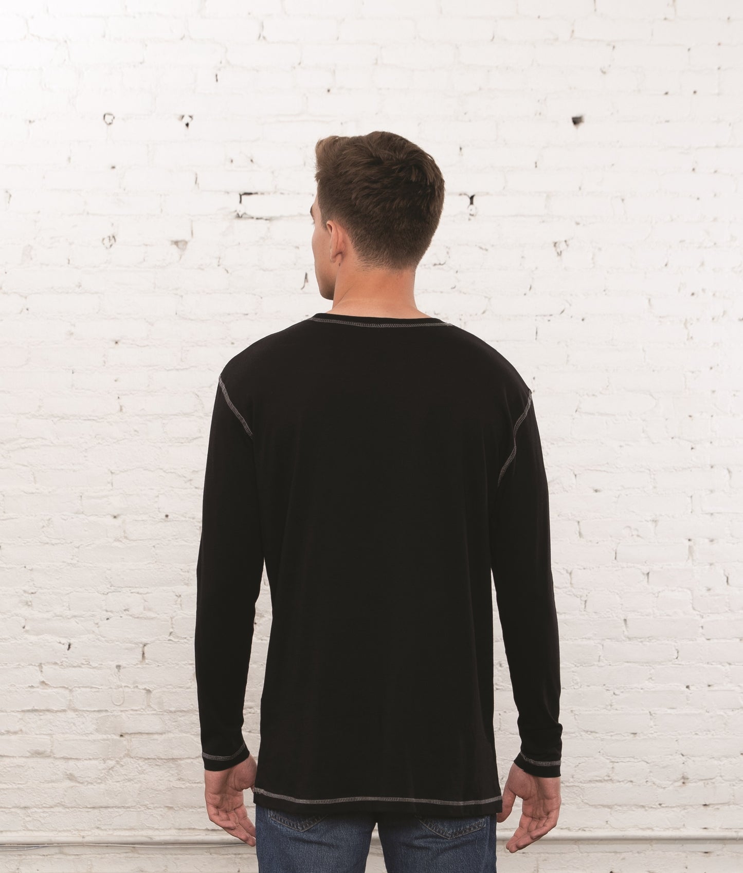 ATC™ EUROSPUN® RING SPUN CONTRAST STITCH LONG SLEEVE TEE. ATC0821